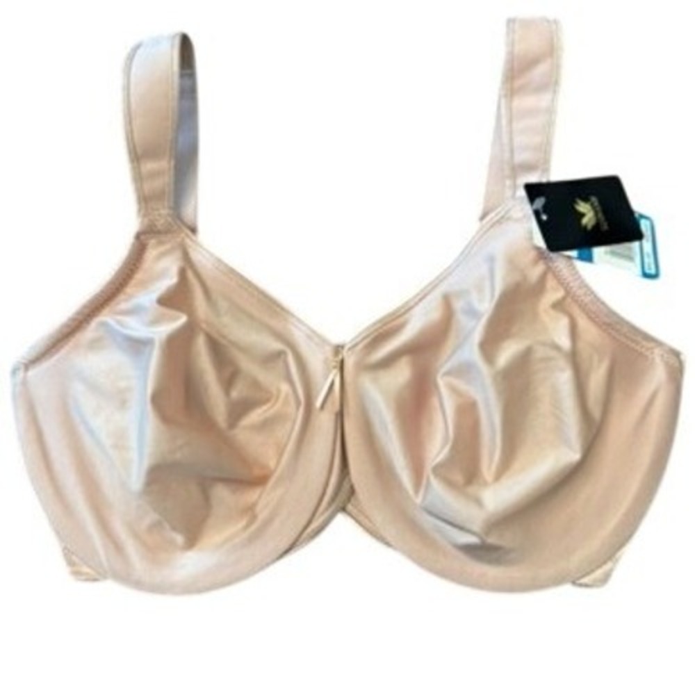 NWT Wacoal Bodysuede Underwire Bra 34DDD Beige 85185 Seamless Full Coverage
